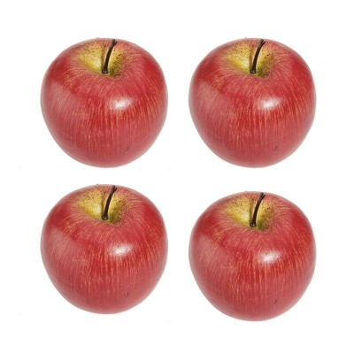 4 Large Artificial Red Apples-Decorative Fruit R8G6 BJ 4894462261170  123266353248